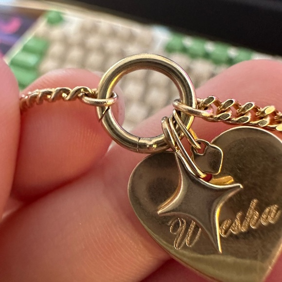 Vintage 9k ct yellow gold curb carabiner chain necklace - Picture 3 of 12